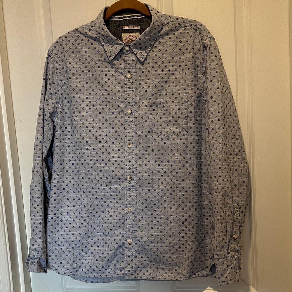 Fat Face Blue and White Patterned Shirt